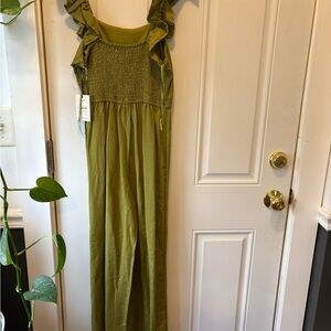 Japna Olive Green Jumpsuit